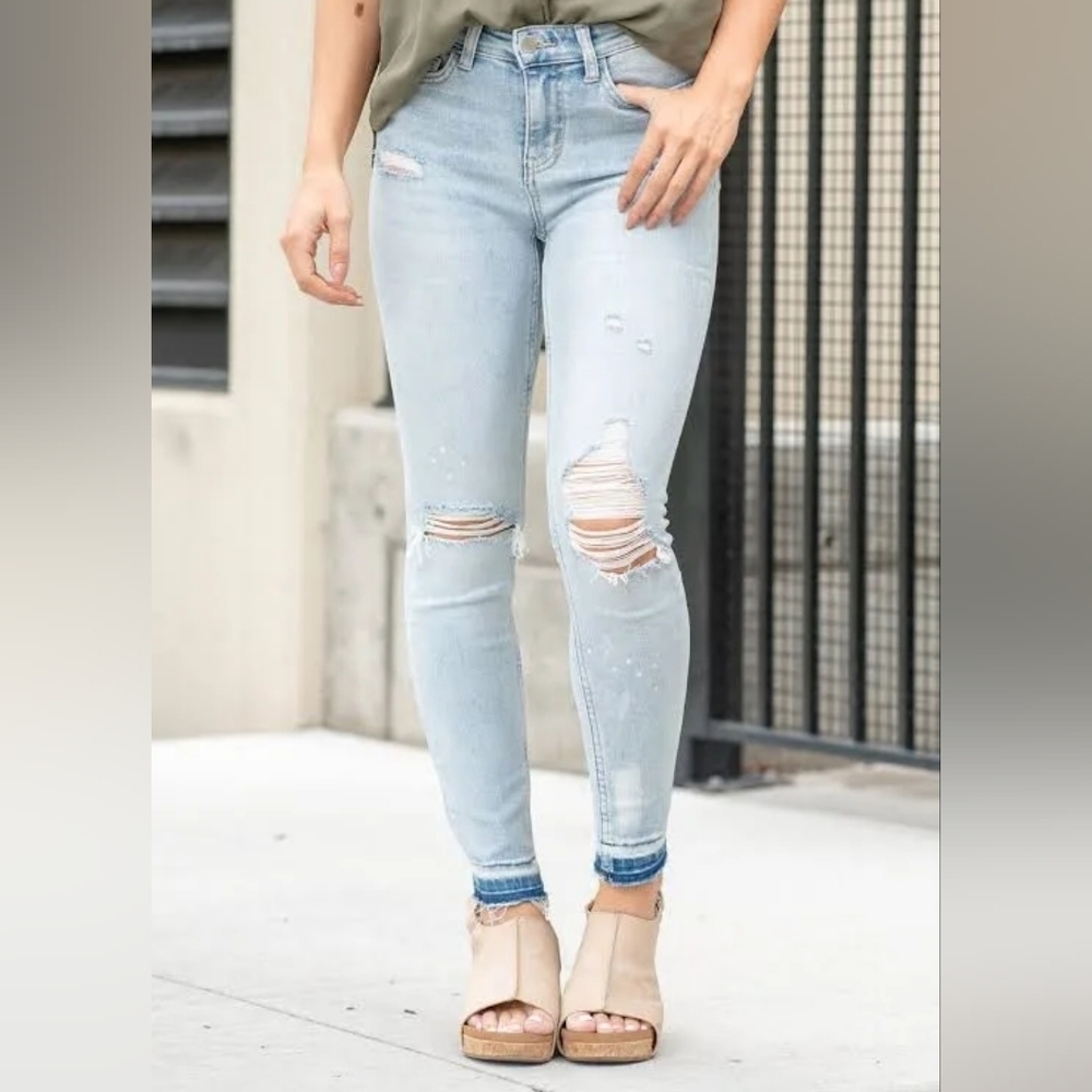 Flying Monkey Beach House Mid Rise Ankle Skinny Jeans size 26 New
